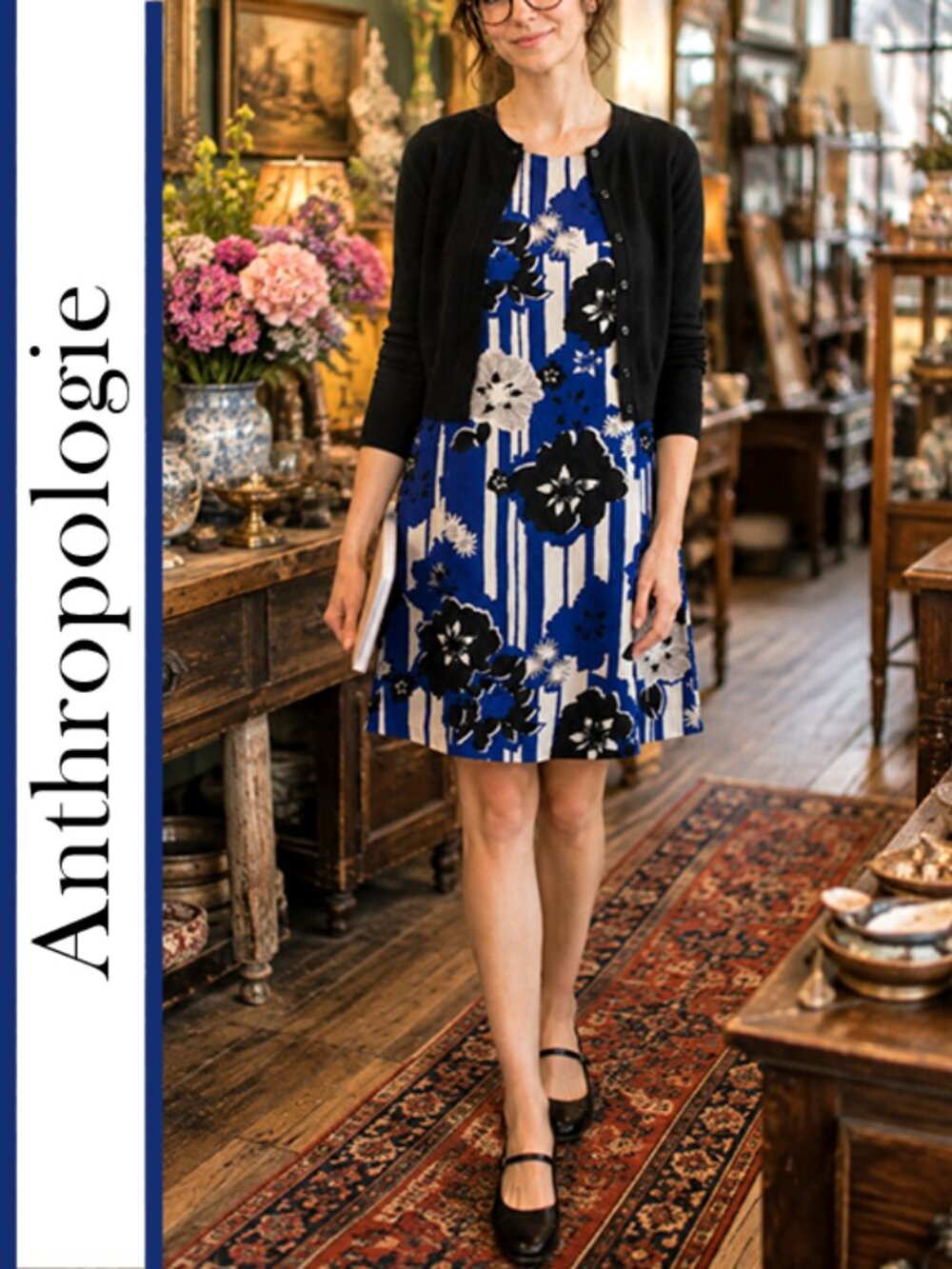 Anthropologie/Maeve | 'Canna' Floral Silk Shift Dress